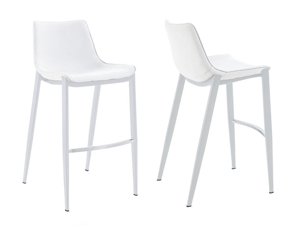 Modrest Jane Modern White Counter Stool Set Of 2 Model VGHR-5361C-C-W-BS