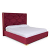 Modrest Janet Modern Red Velvet & Gold Bed Model VGVC-BD1820-BED