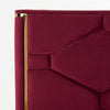 Janet Modern Red Velvet + Gold Bed