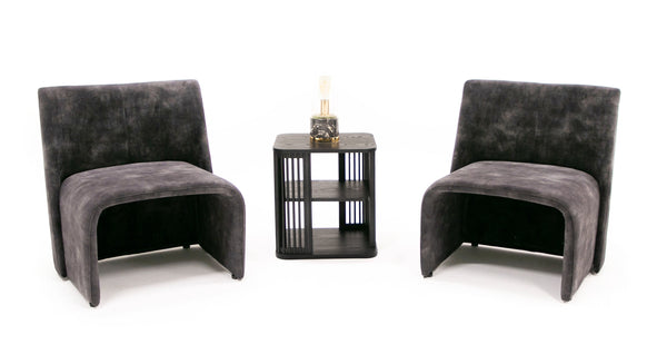 Modrest Modern Jarvis Accent Dark Grey Fabric Chair Model VGBN-EC-258-DG-CH