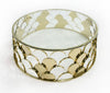Modrest Javier Modern Glass & Gold Round Coffee Table Model VGVCCT088