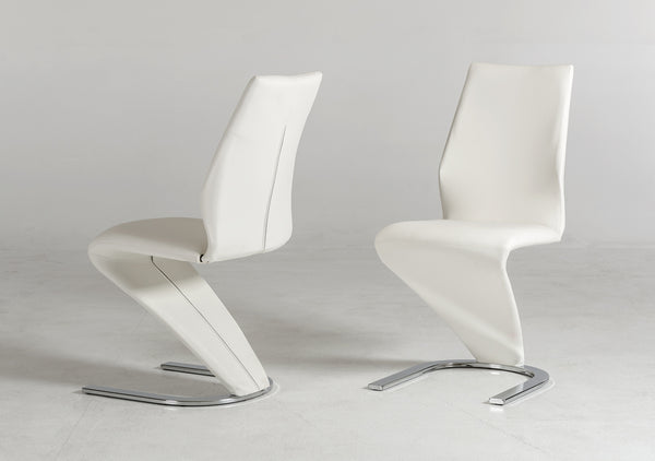 Penn Modern White Leatherette Dining Chair (Set Of 2) Model VGGUJCD-6606-WHT