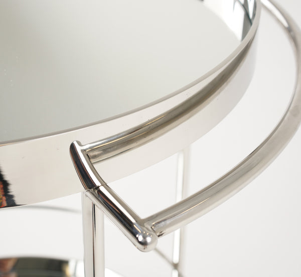 Jeeves Modern Stainless Steel + Mirror Rolling Cart