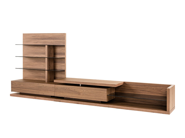 Modrest Jefferson Mid Century Modern Reversible Walnut Entertainment Center Model VGBB662N-WALGRY