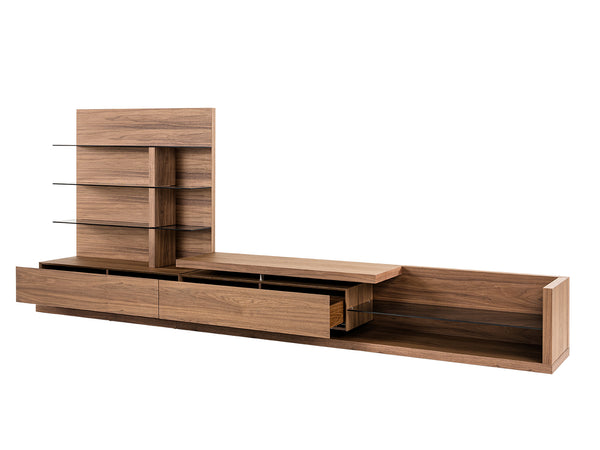 Modrest Jefferson Mid Century Modern Reversible Walnut Entertainment Center Model VGBB662N-WALGRY