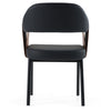 Jensen Modern Black + Camel Vegan Leather Dining Chair