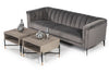 Jeremy Modern Grey Velvet Sofa