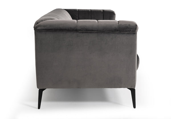 Jeremy Modern Grey Velvet Sofa