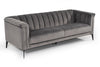 Jeremy Modern Grey Velvet Sofa