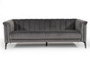 Divani Casa Jeremy Modern Grey Velvet Sofa Model VGVI32202-FK-3P-GRY