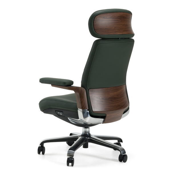 Johnson Modern Green Leather Executive Office Chair