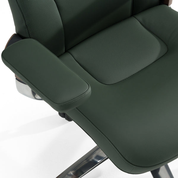 Modrest Johnson Modern Green Leather Executive Office Chair Model VGFU-FK006-A-GRN