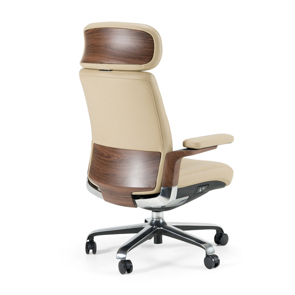Modrest Johnson Modern Beige Leather Executive Office Chair Model VGFU-FK006-A-BGE