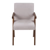 Joseline Modern Beige Fabric + Walnut Dining Chair (Set of 2)