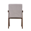 Joseline Modern Beige Fabric + Walnut Dining Chair (Set of 2)