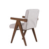 Joseline Modern Beige Fabric + Walnut Dining Chair (Set of 2)
