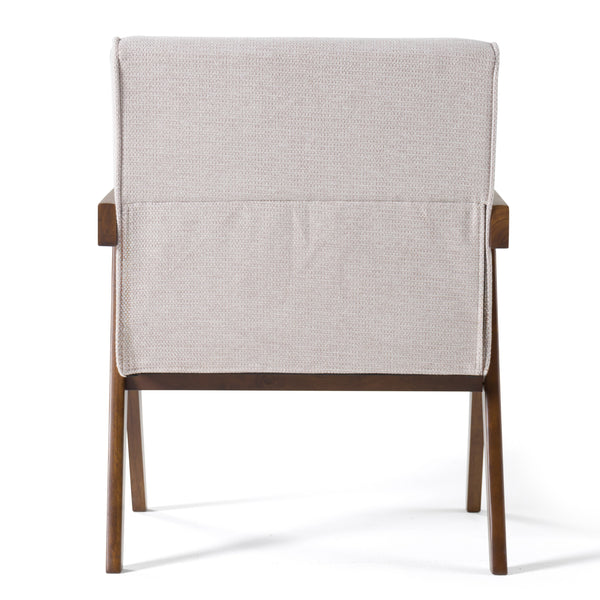 Modrest Joseline Modern Beige Fabric & Walnut Accent Chair (Set Of 2) Model VGMA-MI-1283-BGE