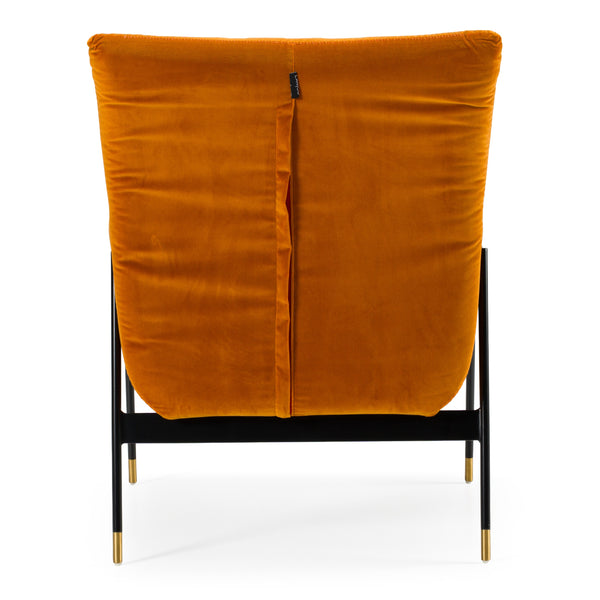 Divani Casa Joseph Modern Orange Fabric Accent Chair Model VGKKKF.A002-ORG