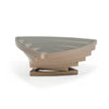 Modrest Jovial Contemporary Brown Glass & Dark Gold Coffee Table Model VGFA-CT2041