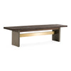 June Modern Dark Grey Concrete & Walnut Dining Bench