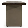 June Modern Dark Grey Concrete & Walnut Dining Bench