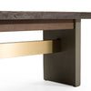 June Modern Dark Grey Concrete & Walnut Dining Bench