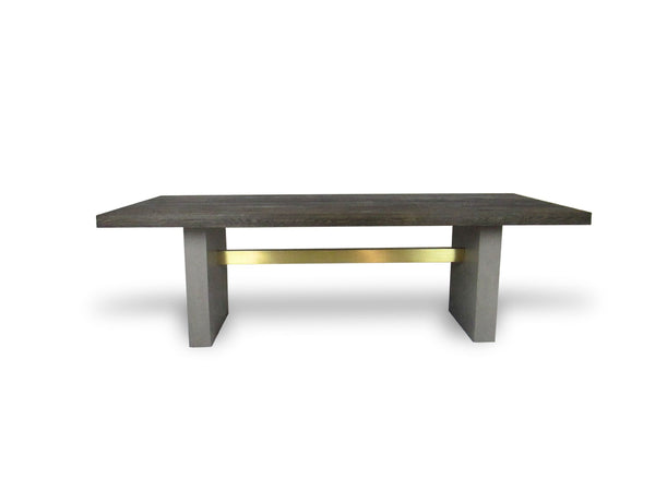 Modrest June Modern Dark Grey & Walnut Dining Table Model VGGR639082-WAL-DT