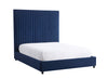 Eastern King Modrest Chaplin Modern Blue Velvet Bed Model VGJY-601-BLU-EK