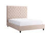 Eastern King Modrest Garland Modern Beige Fabric Bed Model VGJY-602-BGE-EK