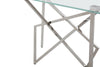Modrest Hawkins Modern Glass & Stainless Steel Console Table Model VGVCK129