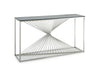 Modrest Trinity Modern Glass & Stainless Steel Console Table Model VGVCK8618