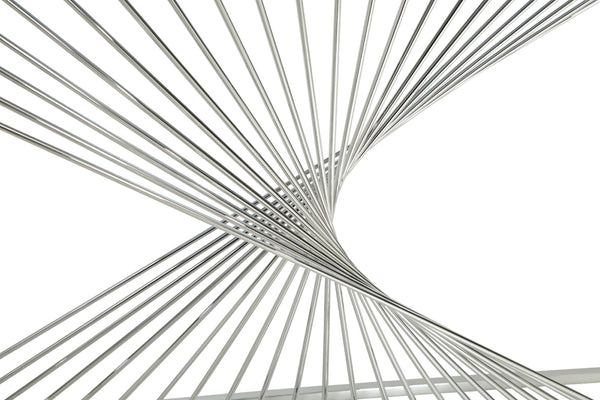 Modrest Trinity Modern Glass & Stainless Steel Console Table Model VGVCK8618