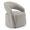 Kadoka Modern Light Grey Fabric Dining Chair w/ Castor Wheels