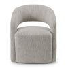 Kadoka Modern Light Grey Fabric Dining Chair w/ Castor Wheels