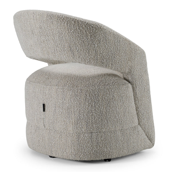 Modrest Kadoka Modern Light Grey Fabric Dining Chair With Castor Wheels Model VGKK-KF-Y2228-LTGRY