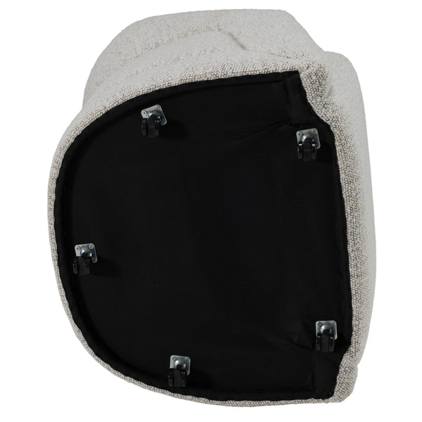 Kadoka Modern Light Grey Fabric Dining Chair w/ Castor Wheels