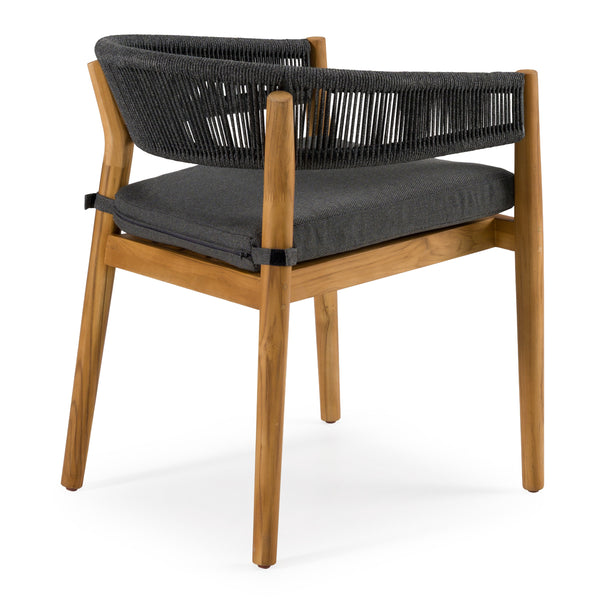 Renava Kamari Outdoor Grey Olefin Fabric & Teak Dining Chair (Set Of 2) Model VGEF-LOIVRE-CHR