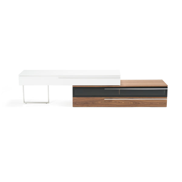 Modrest Karlstad Modern White & Walnut Tv Stand Model VGBB-MF1901TV