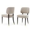 Modrest Kathy Modern Beige Fabric & Oak Dining Side Chair (Set Of 2) Model VGMY-3750-SC-BGE