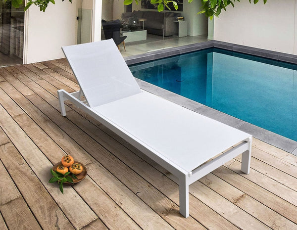 Renava Kayak Modern White Outdoor Chaise Lounge Model VGGERHAEGEAN-GRY