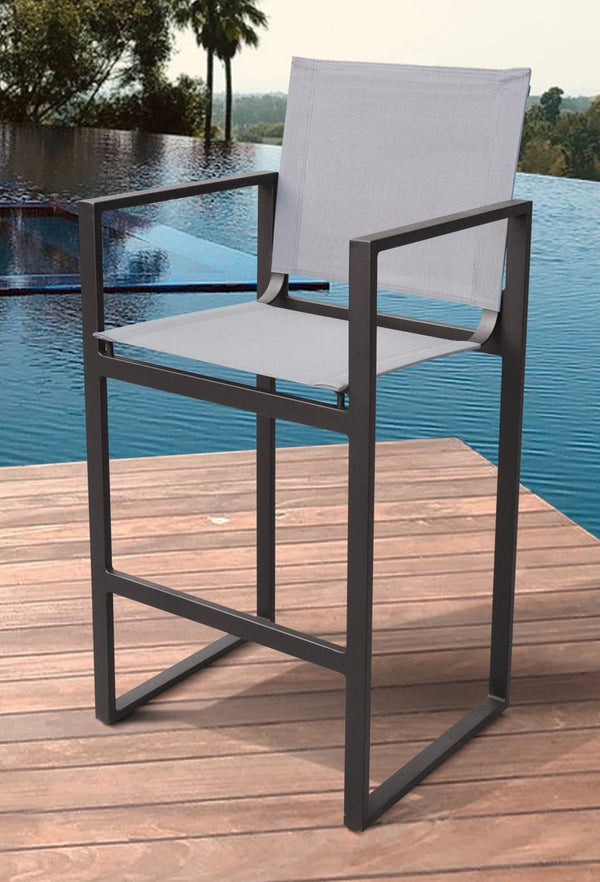 Renava Kayak Modern Charcoal Outdoor Bar Stool Model VGGERH-AGEAN-BS-GRY-2