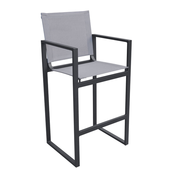 Renava Kayak Modern Charcoal Outdoor Bar Stool Model VGGERH-AGEAN-BS-GRY-2