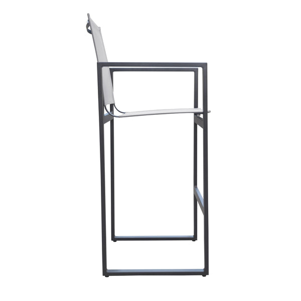 Renava Kayak Modern Charcoal Outdoor Bar Stool Model VGGERH-AGEAN-BS-GRY-2