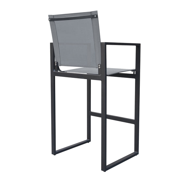 Renava Kayak Modern Charcoal Outdoor Bar Stool Model VGGERH-AGEAN-BS-GRY-2