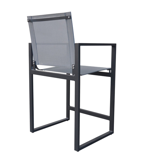 Kayak Modern Dark Charcoal Outdoor Counter Stool