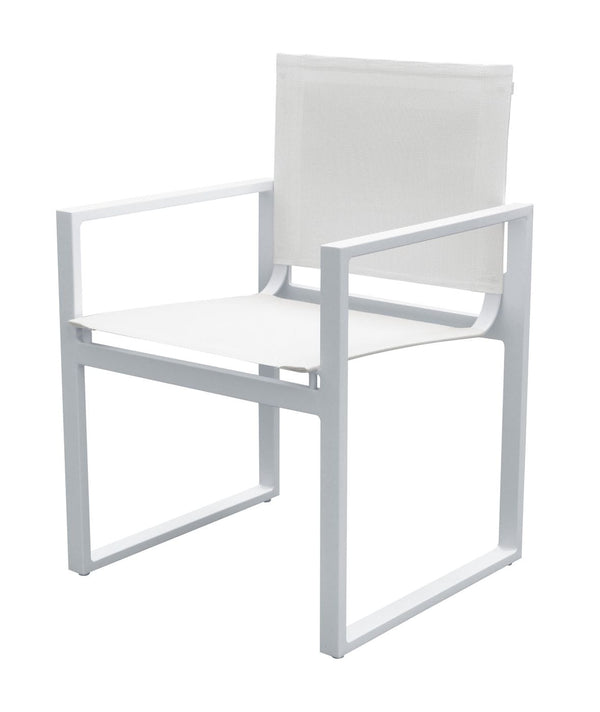Renava Kayak Modern White Outdoor Dining Armchair (Set Of 2) Model VGGERHAGEAN-WHT
