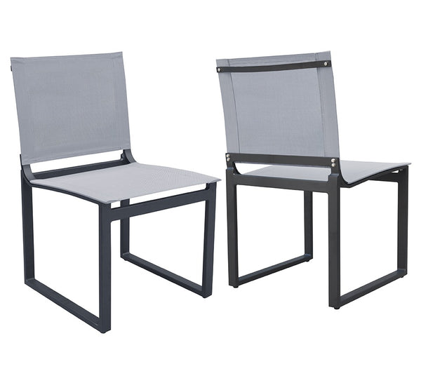 Renava Kayak Modern Outdoor Dark Charcoal Dining Chair (Set Of 2) Model VGGERH-AGEAN-CH-GRY-2