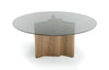 Modrest Kaye Modern Walnut & Glass 71" Round Dining Table Model VGBBMI2102A-BRN-DT