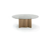 Modrest Kaye Modern Walnut & Glass 71" Round Dining Table Model VGBBMI2102A-BRN-DT