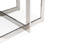Modrest Keaton Square Modern Glass & Stainless Steel Dining Table Model VGVCT8961-DT